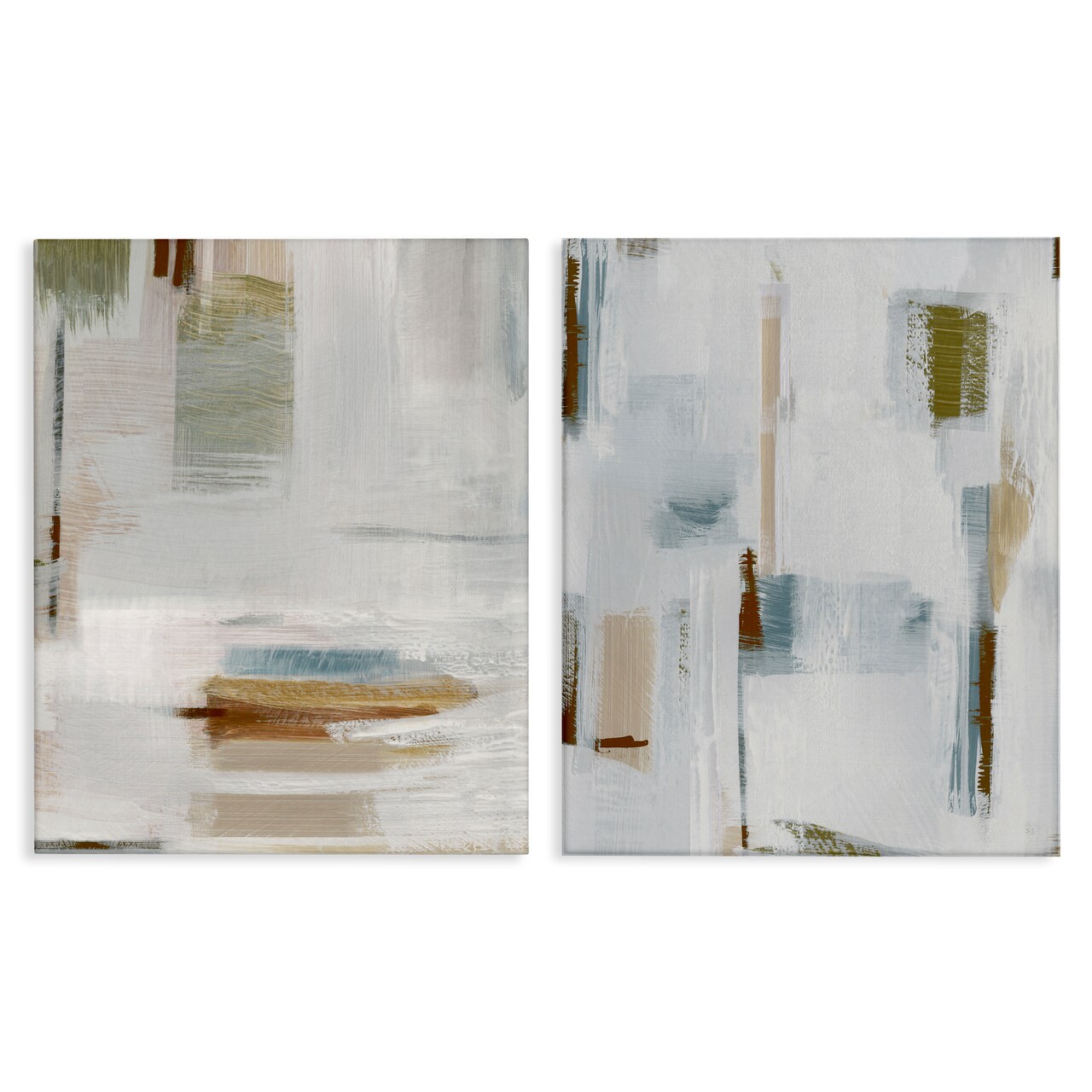 Stupell Industries Sophisticated Soft Abstraction 2 pc Canvas Wall Art Set Design by Susan Jill